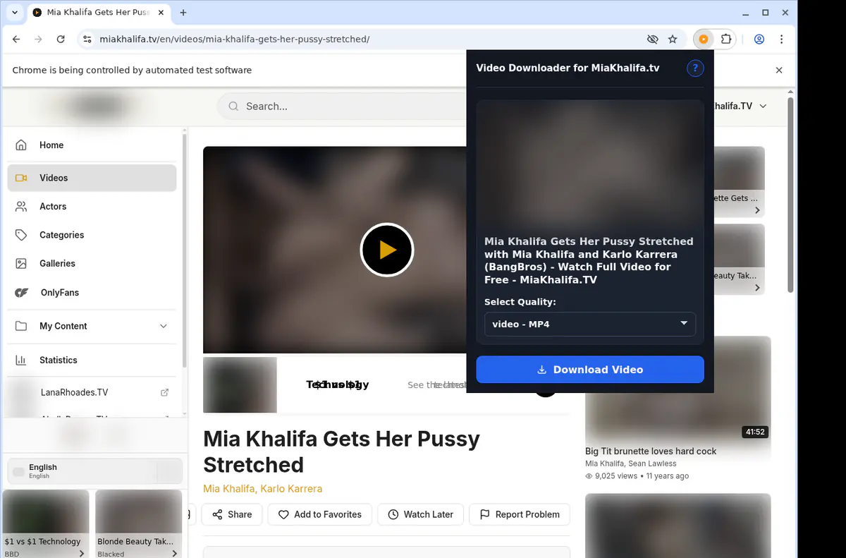 Mia Khalifa TV Video Downloader browser extension screenshot 3